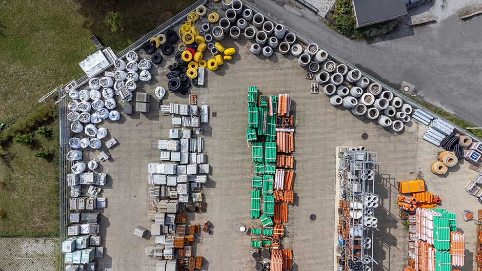 Außenlager in Bautzen für Tiefbauprodukte